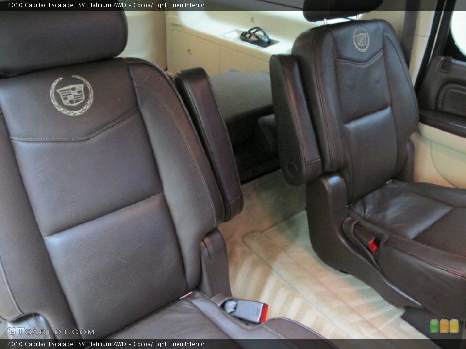 Cocoa/Light Linen Interior Rear Seat for the 2010 Cadillac Escalade ESV Platinum AWD #72501055