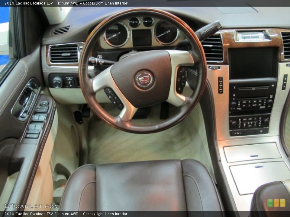 Cocoa/Light Linen Interior Dashboard for the 2010 Cadillac Escalade ESV Platinum AWD #72501130