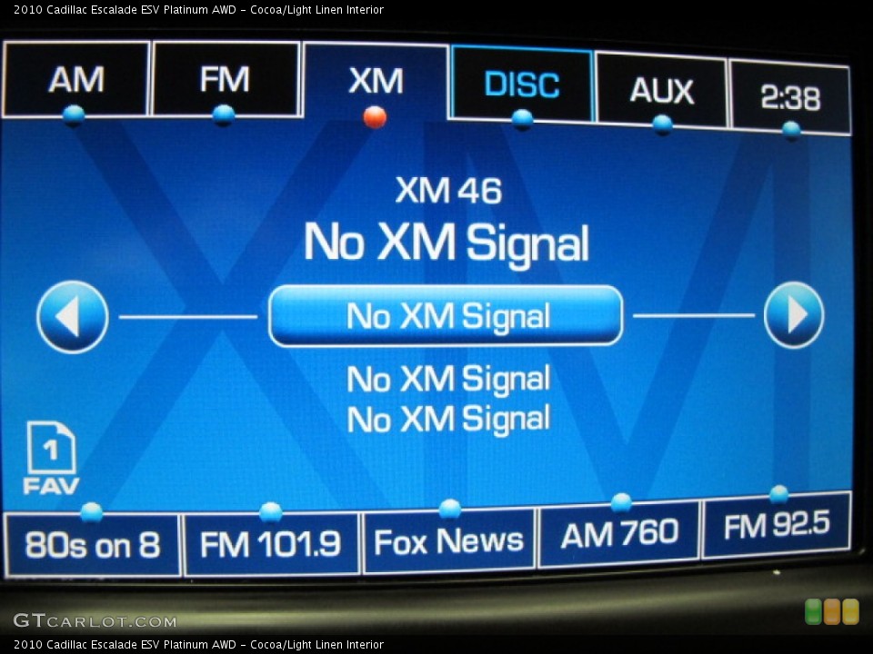 Cocoa/Light Linen Interior Audio System for the 2010 Cadillac Escalade ESV Platinum AWD #72501322