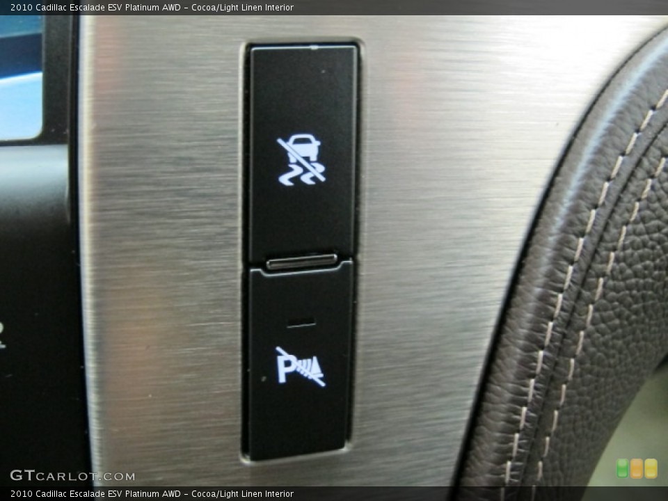 Cocoa/Light Linen Interior Controls for the 2010 Cadillac Escalade ESV Platinum AWD #72501422