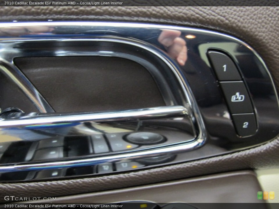 Cocoa/Light Linen Interior Controls for the 2010 Cadillac Escalade ESV Platinum AWD #72501658