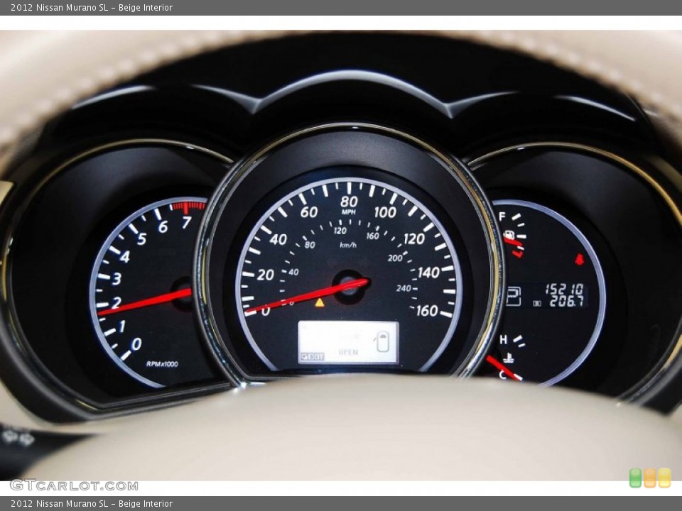 Beige Interior Gauges for the 2012 Nissan Murano SL #72509016