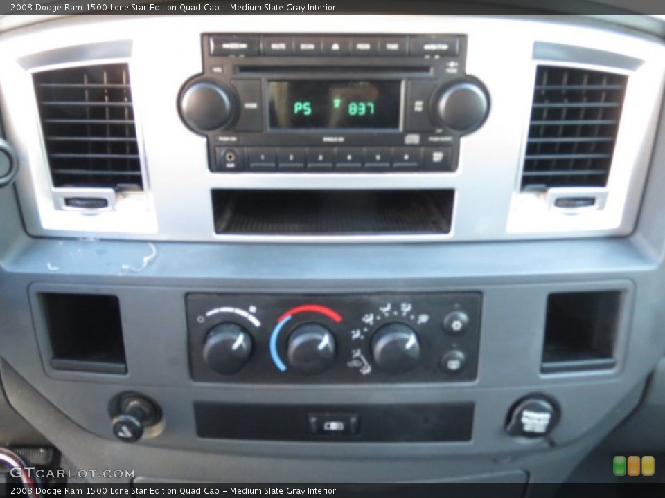 Medium Slate Gray Interior Controls for the 2008 Dodge Ram 1500 Lone Star Edition Quad Cab #72510285