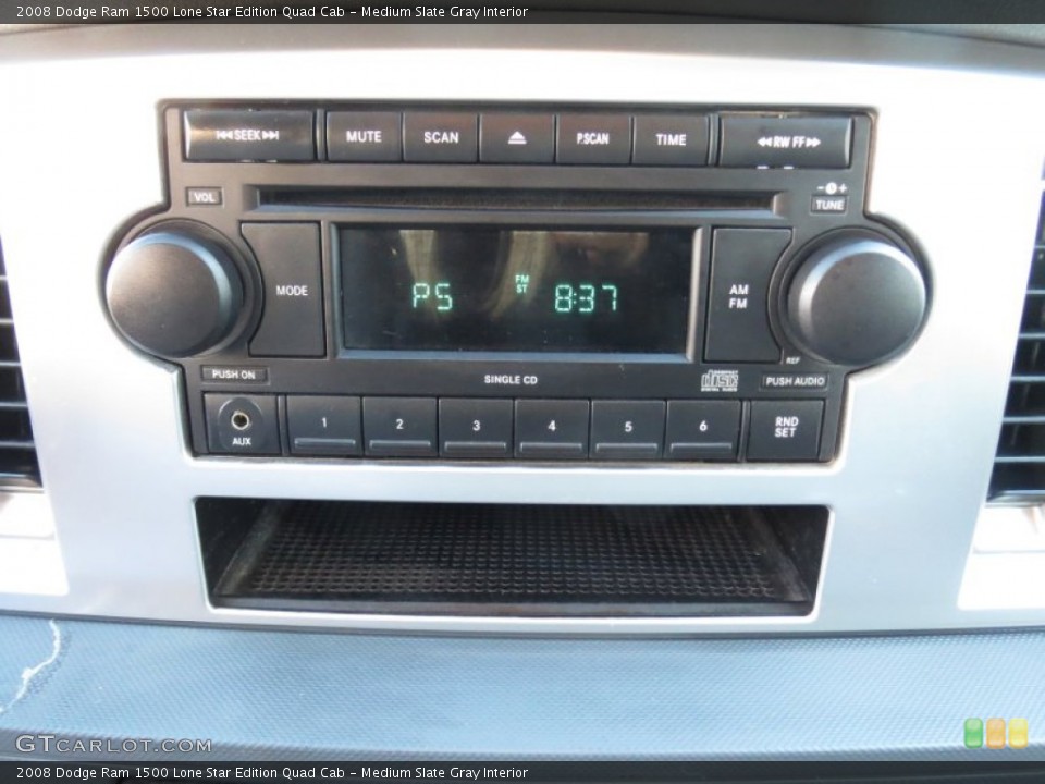 Medium Slate Gray Interior Audio System for the 2008 Dodge Ram 1500 Lone Star Edition Quad Cab #72510302
