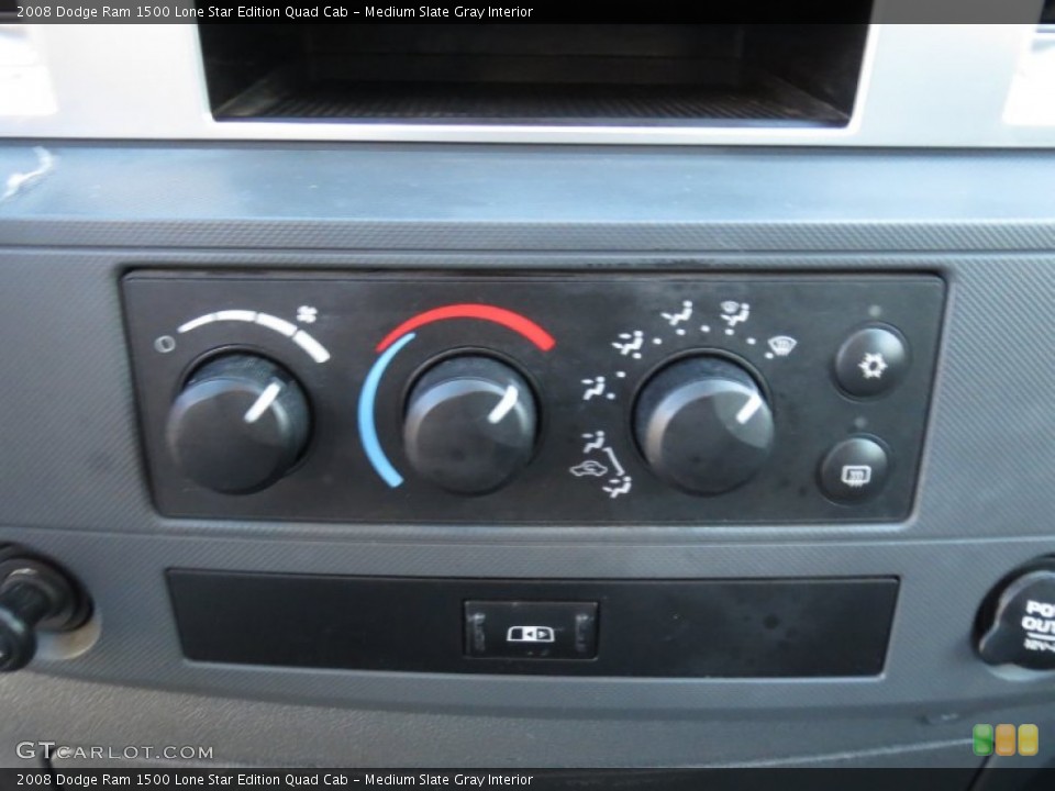 Medium Slate Gray Interior Controls for the 2008 Dodge Ram 1500 Lone Star Edition Quad Cab #72510322