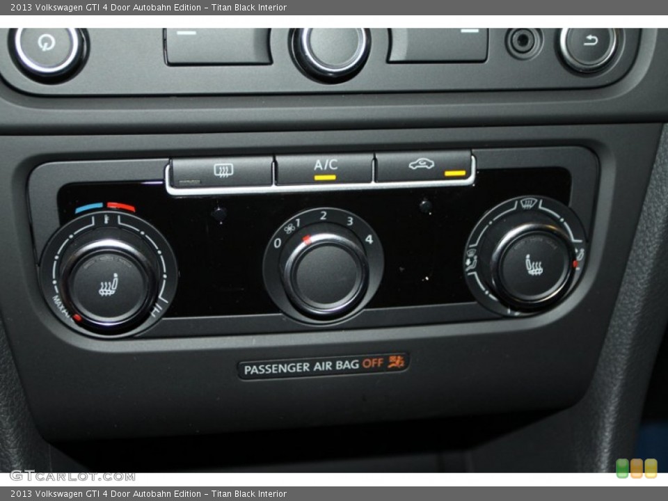 Titan Black Interior Controls for the 2013 Volkswagen GTI 4 Door Autobahn Edition #72517310