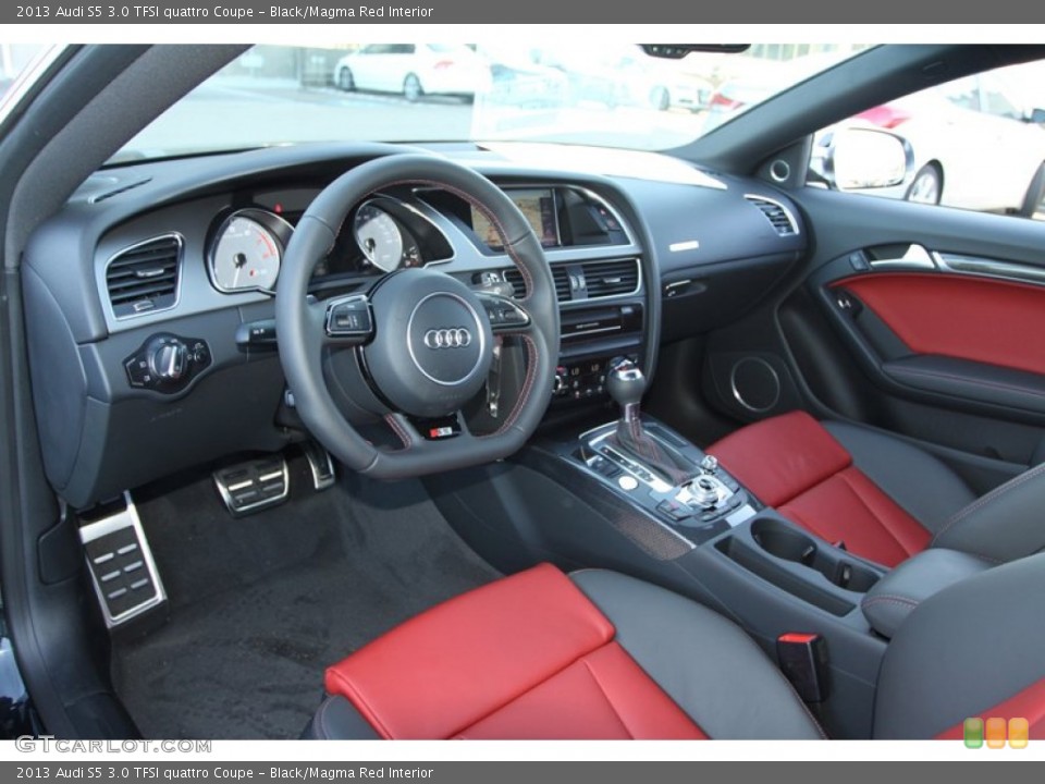 Black/Magma Red Interior Prime Interior for the 2013 Audi S5 3.0 TFSI quattro Coupe #72518826