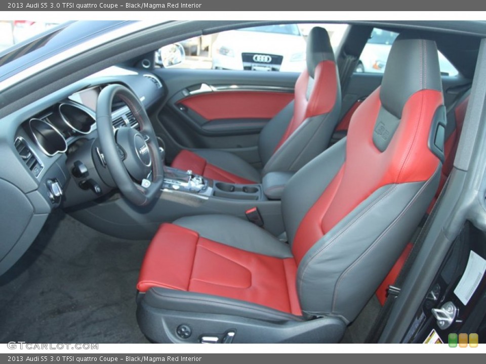 Black/Magma Red Interior Front Seat for the 2013 Audi S5 3.0 TFSI quattro Coupe #72518835