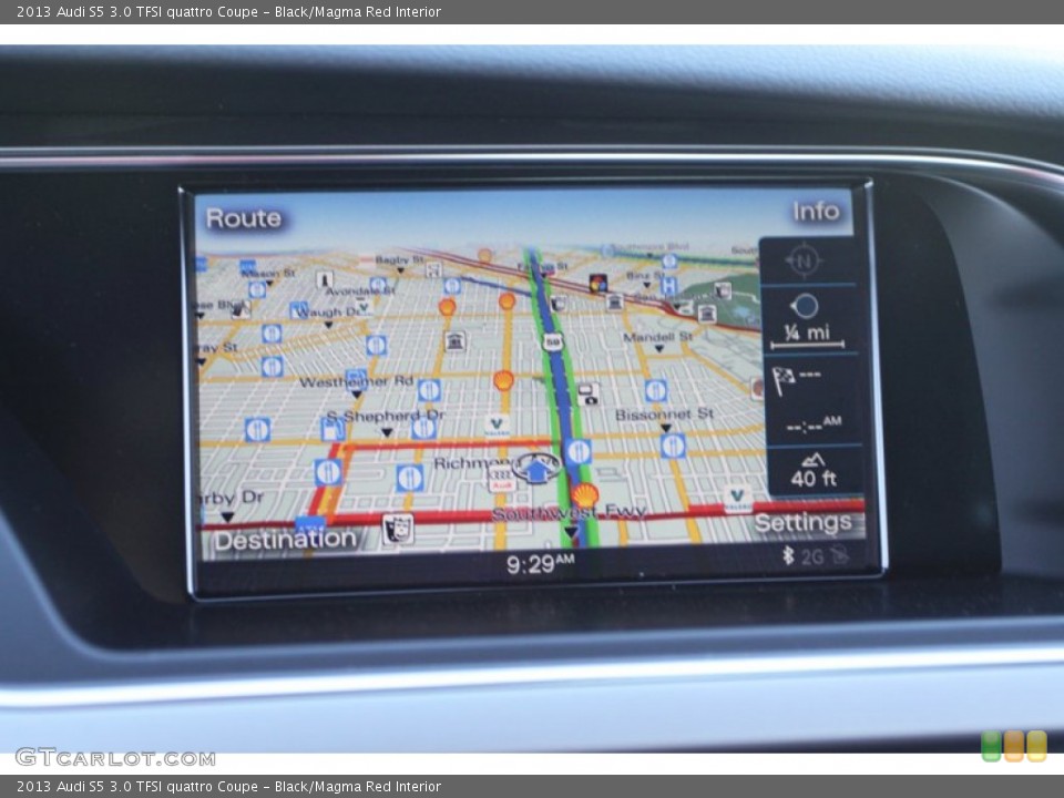 Black/Magma Red Interior Navigation for the 2013 Audi S5 3.0 TFSI quattro Coupe #72518886