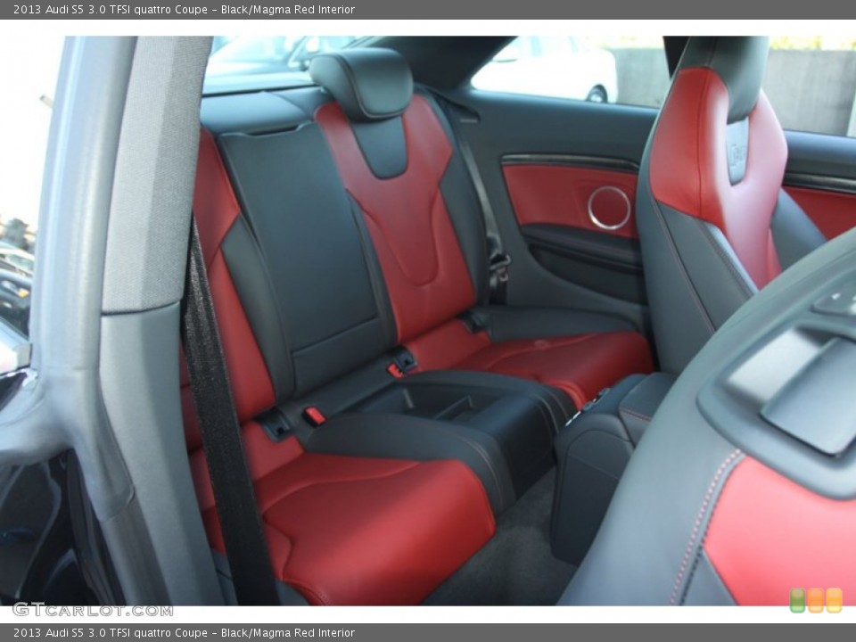 Black/Magma Red Interior Rear Seat for the 2013 Audi S5 3.0 TFSI quattro Coupe #72518937