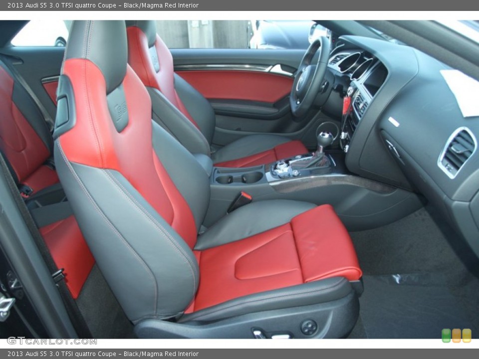 Black/Magma Red Interior Front Seat for the 2013 Audi S5 3.0 TFSI quattro Coupe #72518964