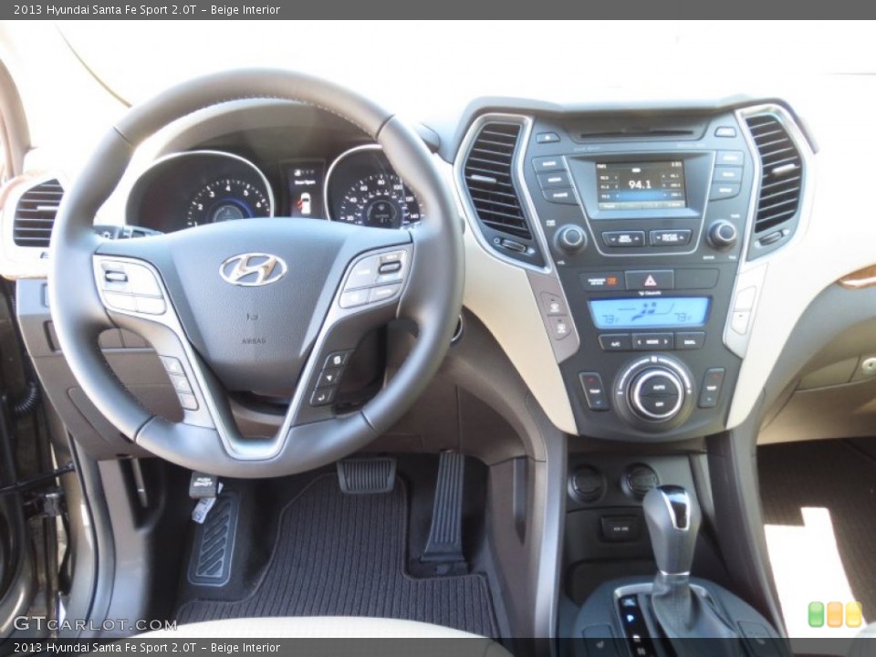 Beige Interior Dashboard for the 2013 Hyundai Santa Fe Sport 2.0T #72519606
