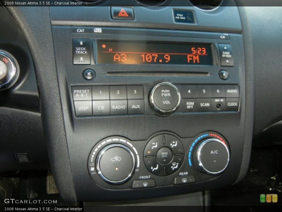 Charcoal Interior Controls for the 2008 Nissan Altima 3.5 SE #72523280