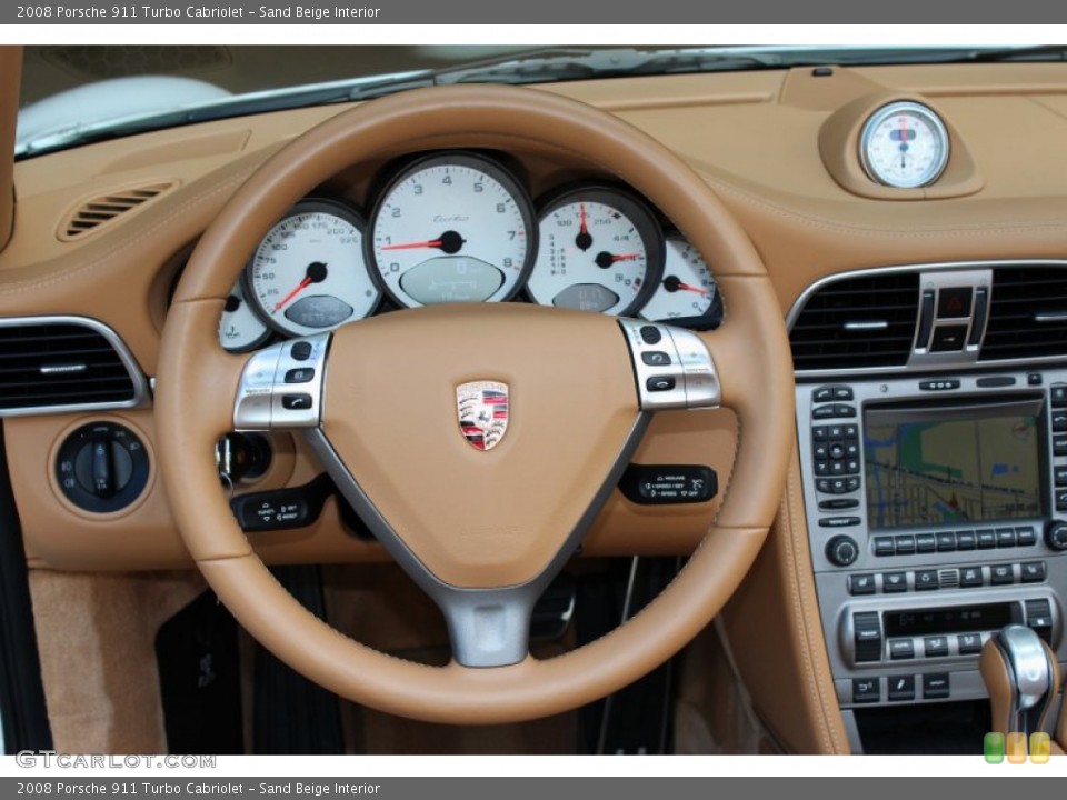 Sand Beige Interior Steering Wheel for the 2008 Porsche 911 Turbo Cabriolet #72530097