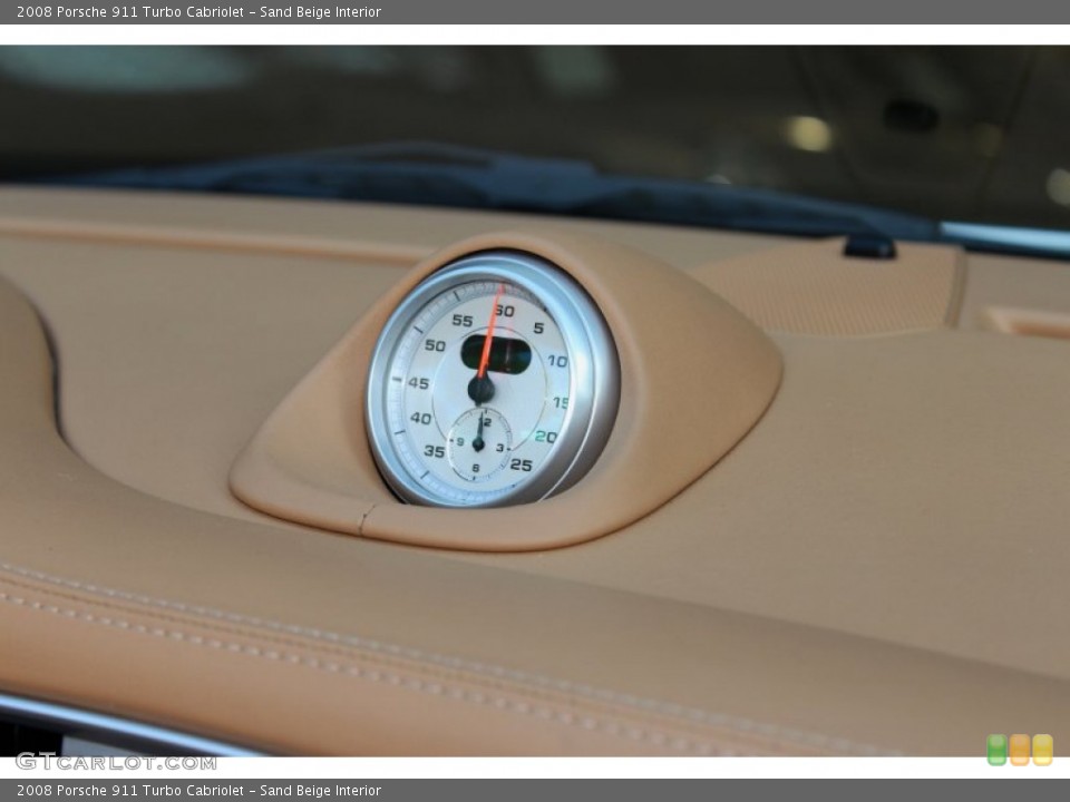 Sand Beige Interior Gauges for the 2008 Porsche 911 Turbo Cabriolet #72530163