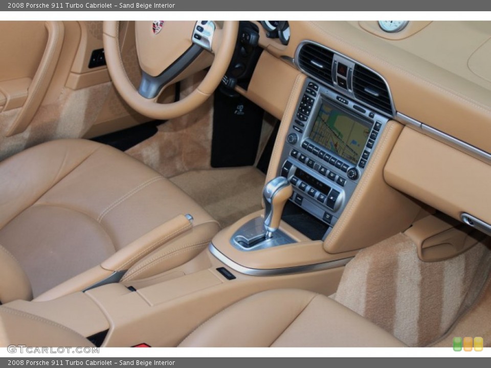 Sand Beige Interior Controls for the 2008 Porsche 911 Turbo Cabriolet #72530250