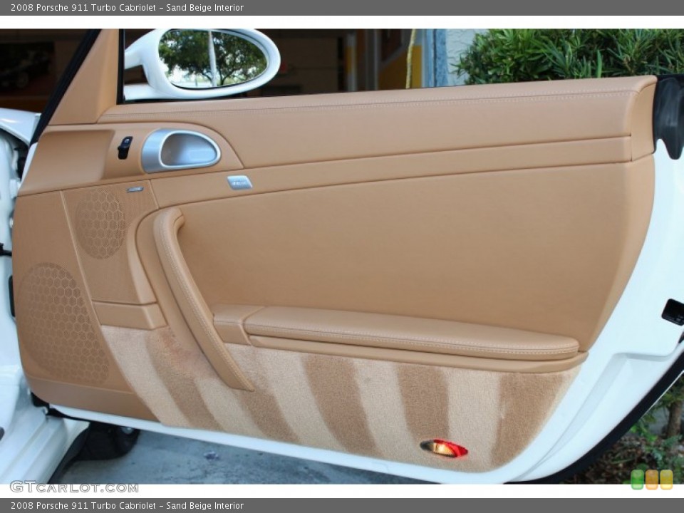 Sand Beige Interior Door Panel for the 2008 Porsche 911 Turbo Cabriolet #72530292