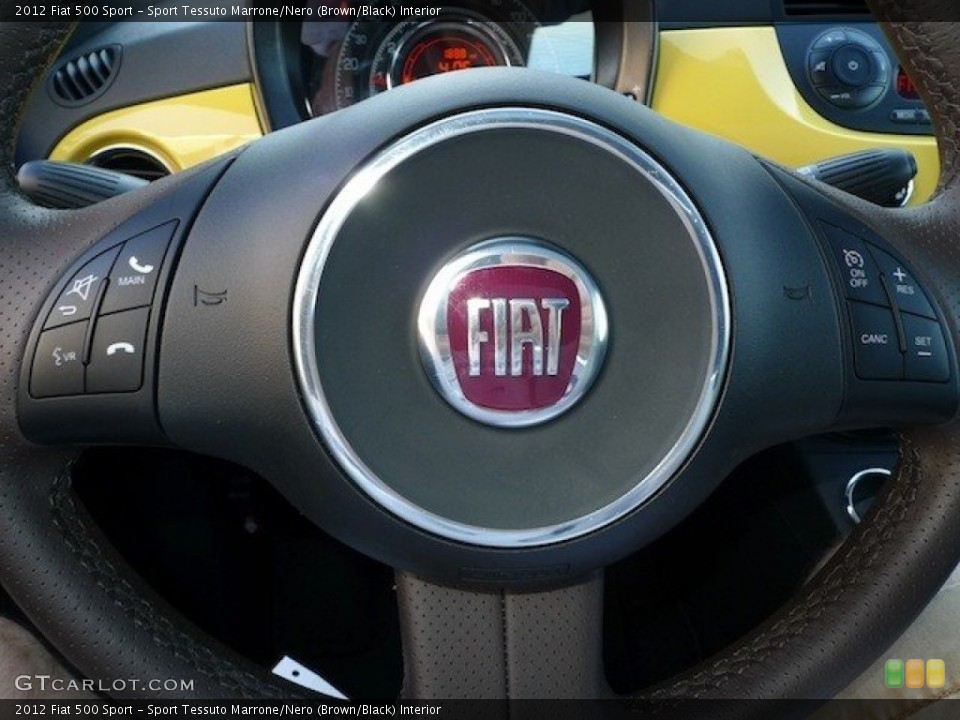 Sport Tessuto Marrone/Nero (Brown/Black) Interior Controls for the 2012 Fiat 500 Sport #72531090