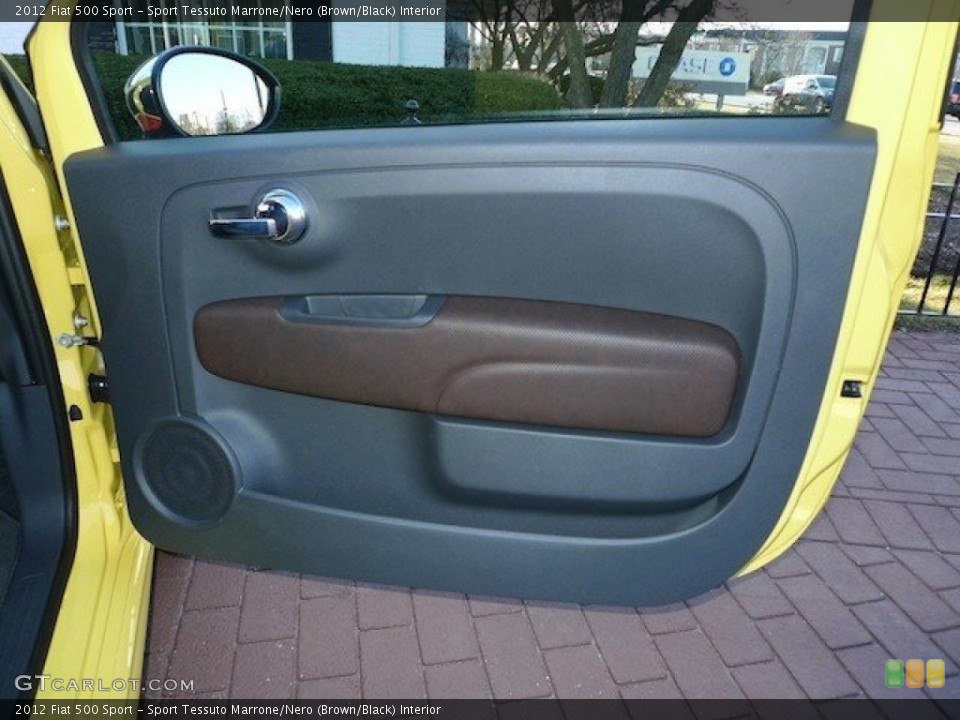Sport Tessuto Marrone/Nero (Brown/Black) Interior Door Panel for the 2012 Fiat 500 Sport #72531247