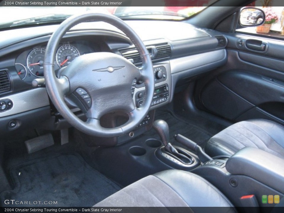 Dark Slate Gray Interior Prime Interior for the 2004 Chrysler Sebring Touring Convertible #72531252