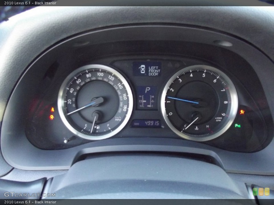 Black Interior Gauges for the 2010 Lexus IS F #72534117