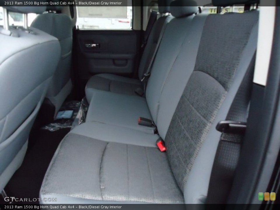 Black/Diesel Gray Interior Photo for the 2013 Ram 1500 Big Horn Quad Cab 4x4 #72535572