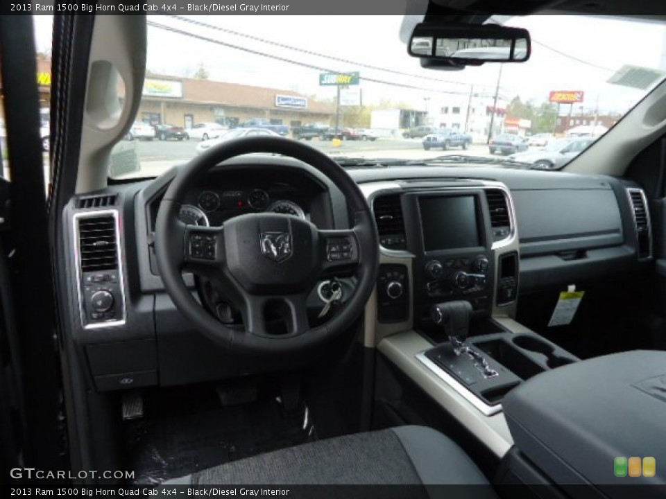 Black/Diesel Gray Interior Photo for the 2013 Ram 1500 Big Horn Quad Cab 4x4 #72535607