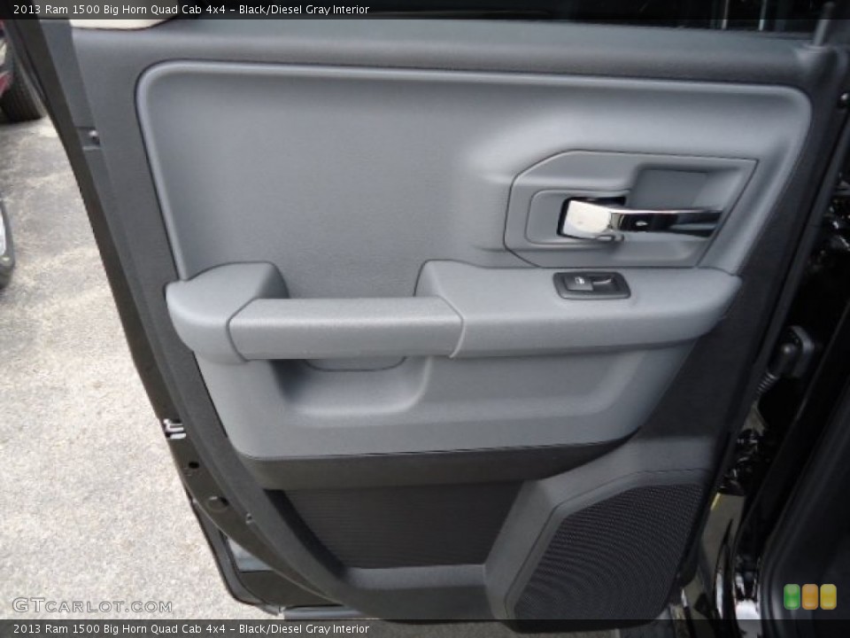 Black/Diesel Gray Interior Door Panel for the 2013 Ram 1500 Big Horn Quad Cab 4x4 #72535617