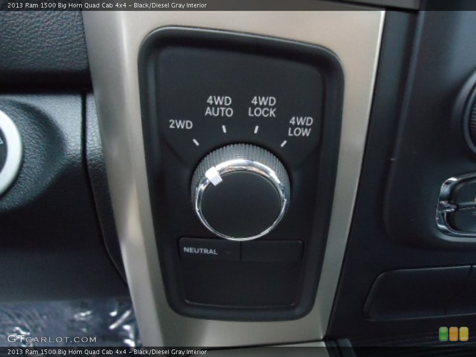 Black/Diesel Gray Interior Controls for the 2013 Ram 1500 Big Horn Quad Cab 4x4 #72535704