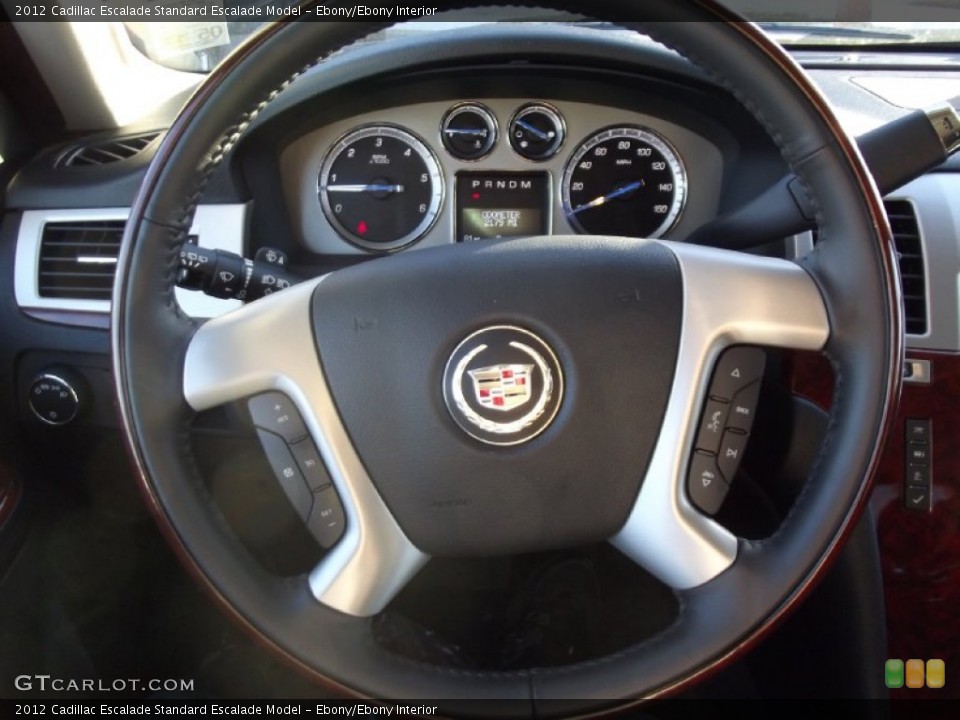 Ebony/Ebony Interior Steering Wheel for the 2012 Cadillac Escalade  #72536073