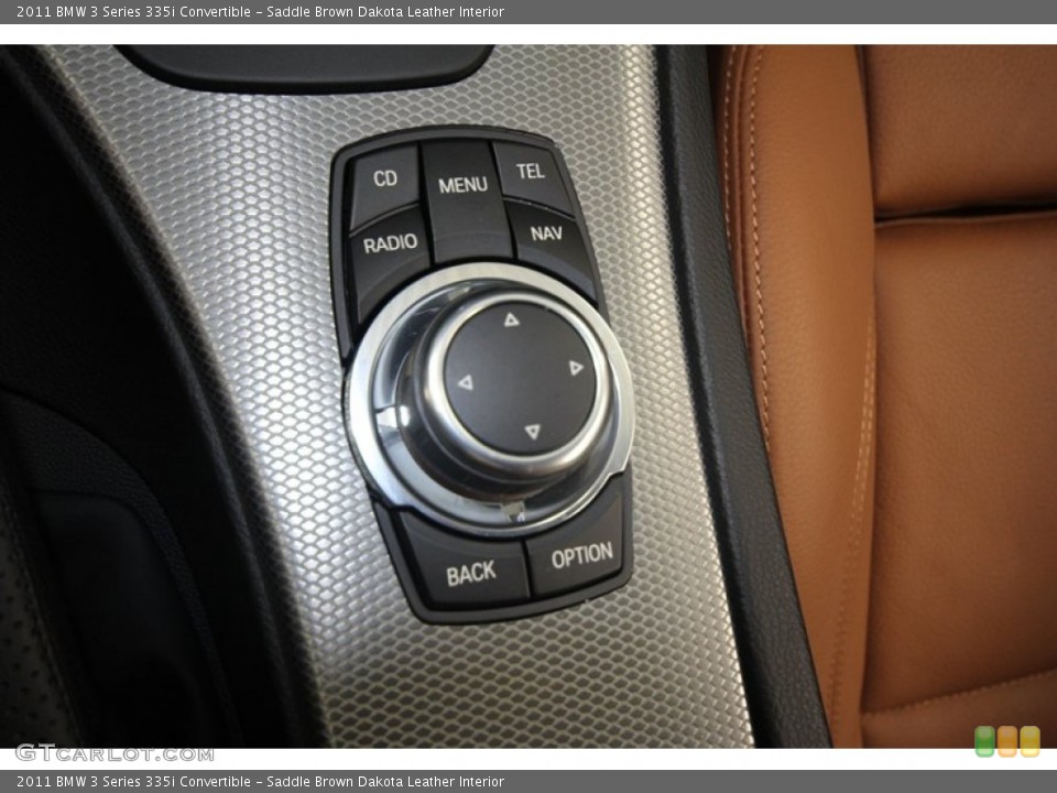 Saddle Brown Dakota Leather Interior Controls for the 2011 BMW 3 Series 335i Convertible #72541944