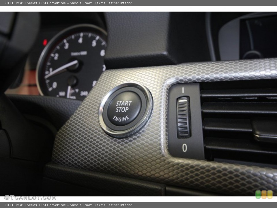 Saddle Brown Dakota Leather Interior Controls for the 2011 BMW 3 Series 335i Convertible #72541977