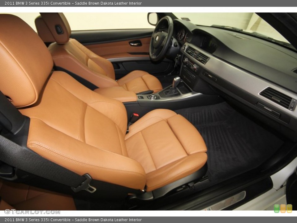 Saddle Brown Dakota Leather Interior Photo for the 2011 BMW 3 Series 335i Convertible #72542058