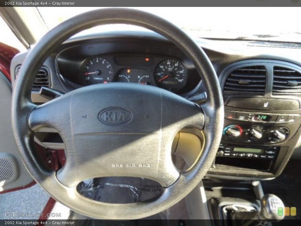 Gray Interior Steering Wheel for the 2002 Kia Sportage 4x4 #72554931