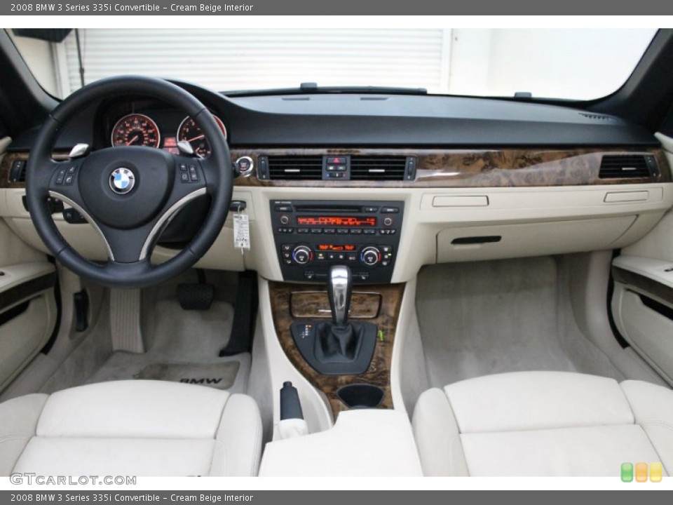 Cream Beige Interior Dashboard for the 2008 BMW 3 Series 335i Convertible #72557046