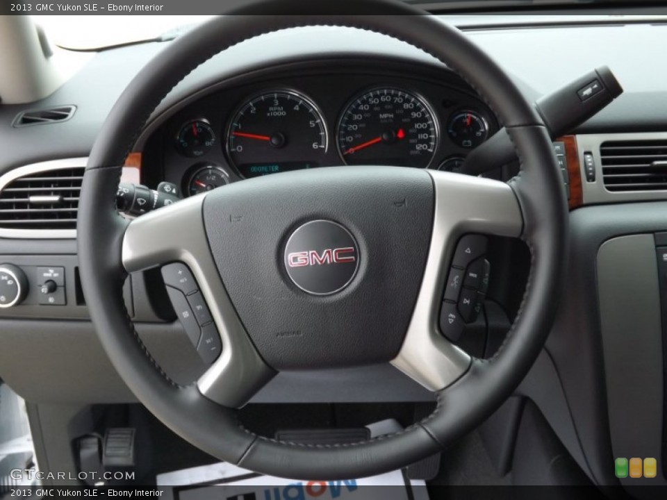 Ebony Interior Steering Wheel for the 2013 GMC Yukon SLE #72557193