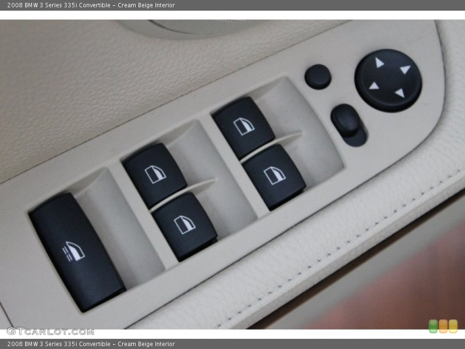 Cream Beige Interior Controls for the 2008 BMW 3 Series 335i Convertible #72557337
