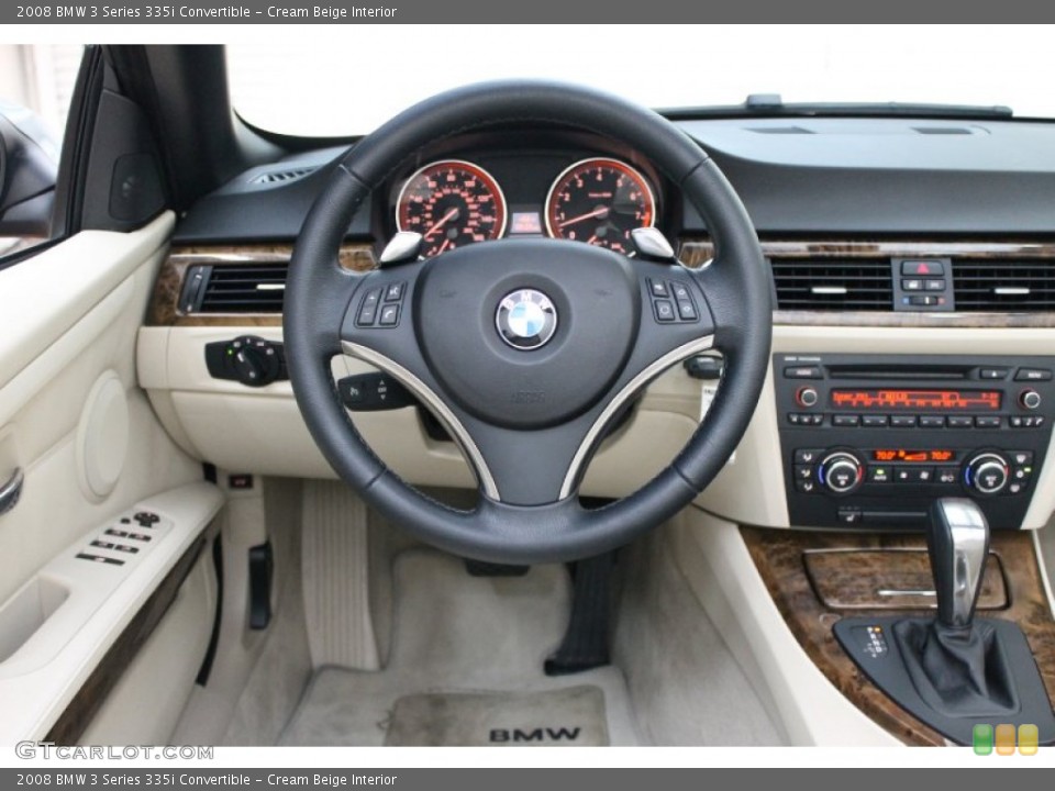 Cream Beige Interior Dashboard for the 2008 BMW 3 Series 335i Convertible #72557415