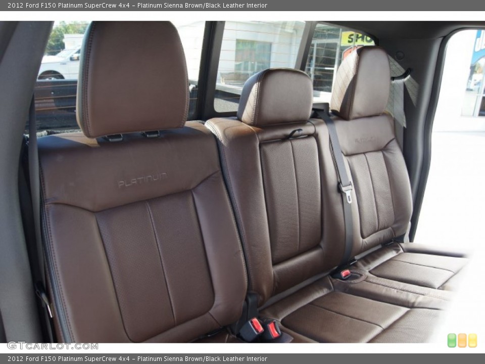 Platinum Sienna Brown/Black Leather Interior Rear Seat for the 2012 Ford F150 Platinum SuperCrew 4x4 #72558025