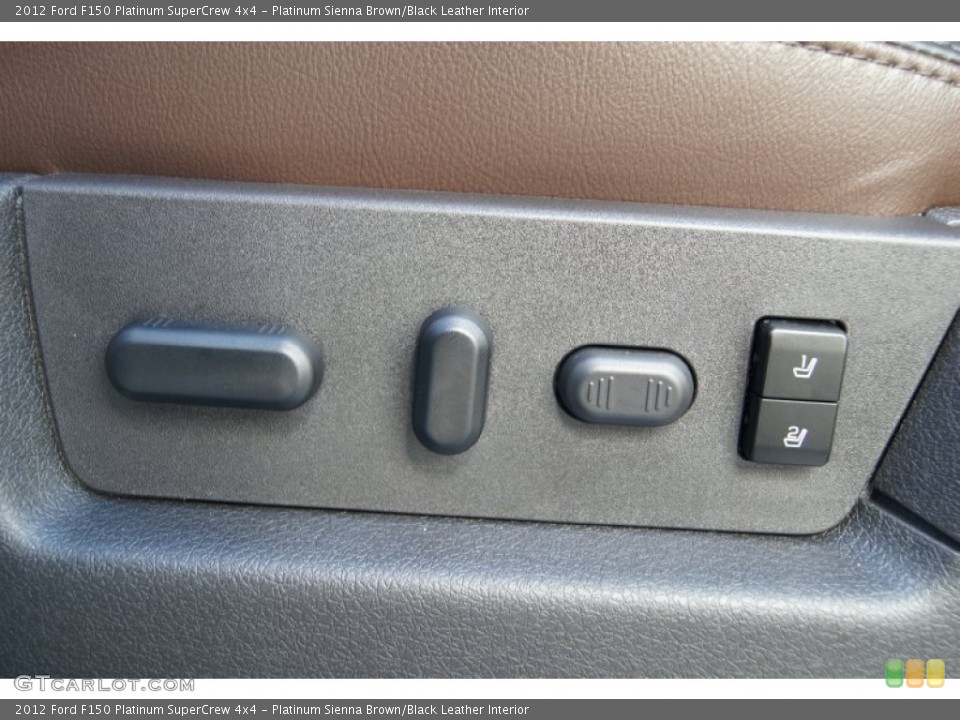Platinum Sienna Brown/Black Leather Interior Controls for the 2012 Ford F150 Platinum SuperCrew 4x4 #72558441