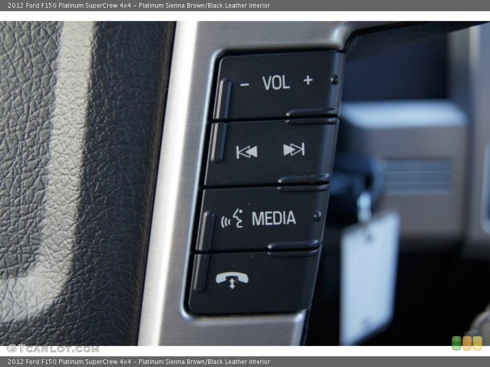 Platinum Sienna Brown/Black Leather Interior Controls for the 2012 Ford F150 Platinum SuperCrew 4x4 #72558507