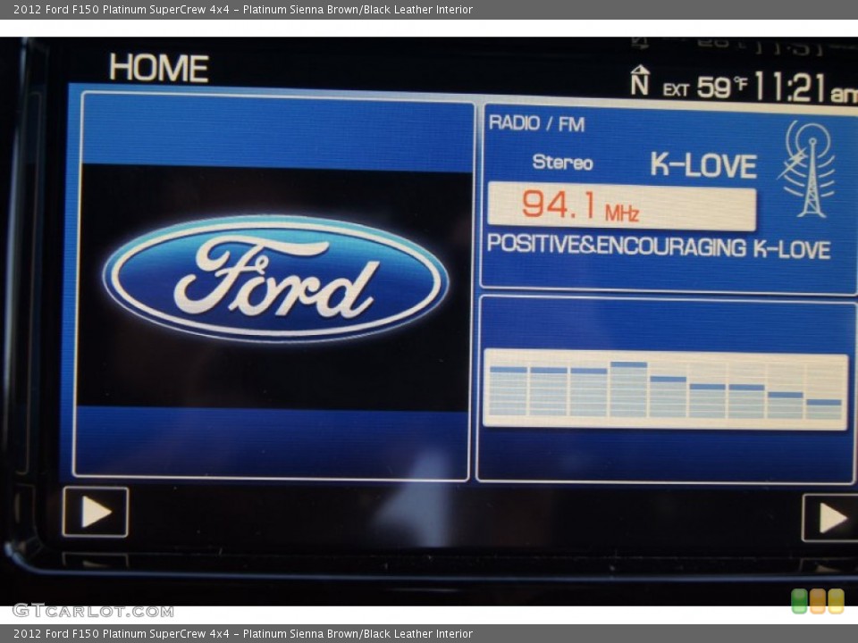 Platinum Sienna Brown/Black Leather Interior Audio System for the 2012 Ford F150 Platinum SuperCrew 4x4 #72558622