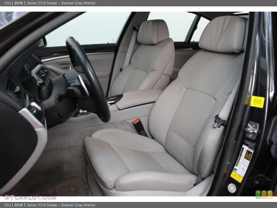 Everest Gray Interior Front Seat for the 2011 BMW 5 Series 550i Sedan #72558831