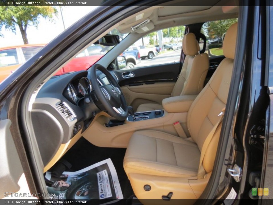 Black/Tan Interior Front Seat for the 2013 Dodge Durango Citadel #72562473