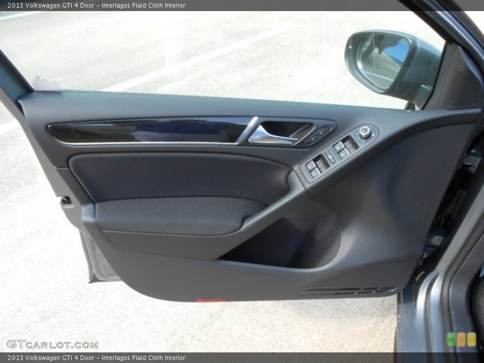 Interlagos Plaid Cloth Interior Door Panel for the 2013 Volkswagen GTI 4 Door #72562945