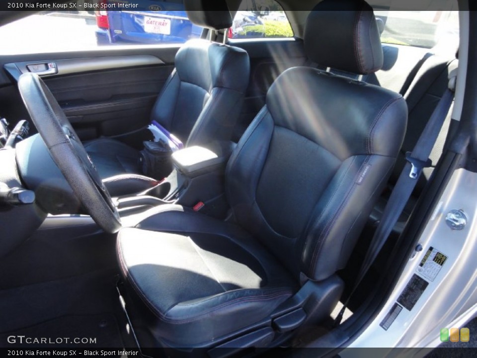 Black Sport Interior Front Seat for the 2010 Kia Forte Koup SX #72563481
