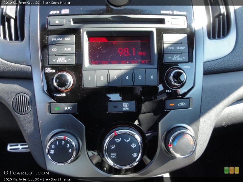 Black Sport Interior Controls for the 2010 Kia Forte Koup SX #72563724