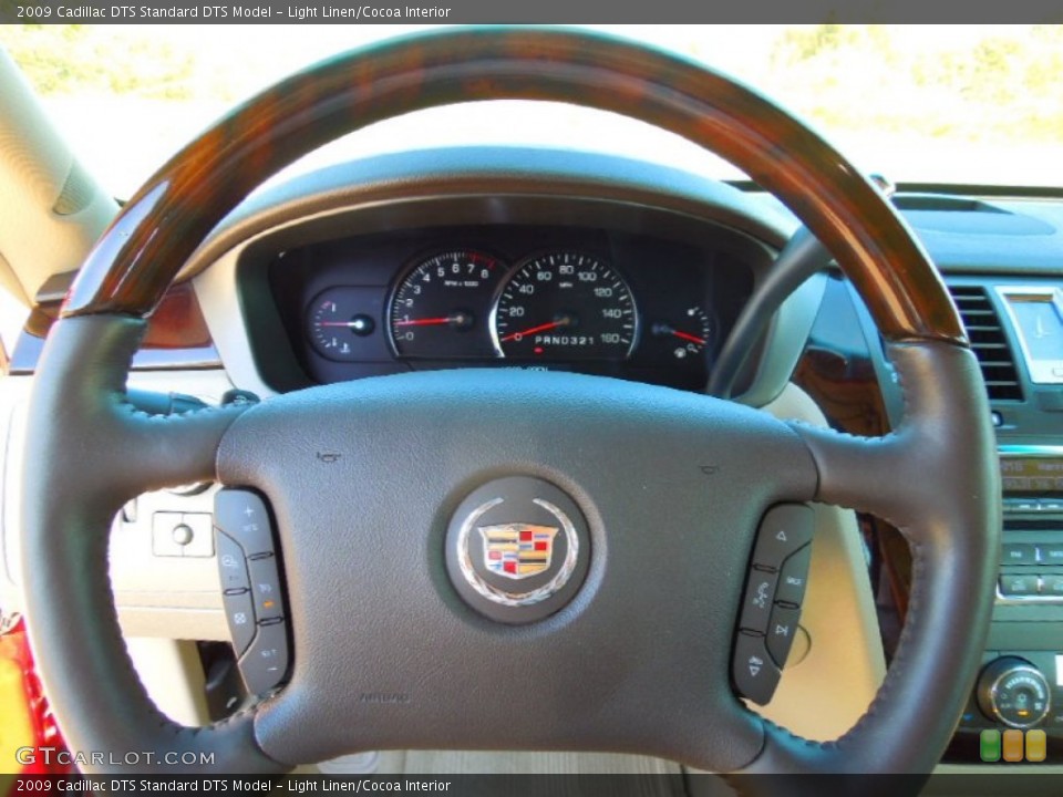 Light Linen/Cocoa Interior Steering Wheel for the 2009 Cadillac DTS  #72563751