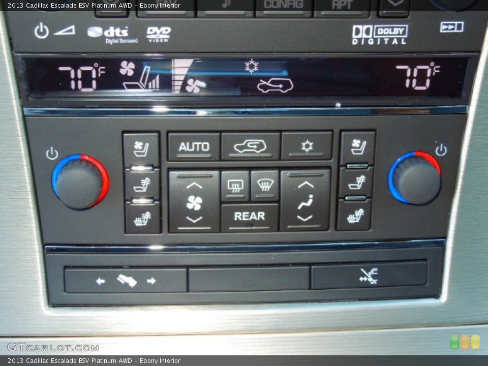 Ebony Interior Controls for the 2013 Cadillac Escalade ESV Platinum AWD #72565680