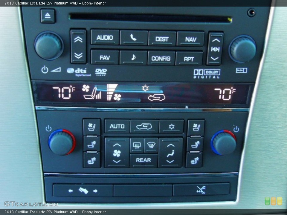 Ebony Interior Controls for the 2013 Cadillac Escalade ESV Platinum AWD #72565737